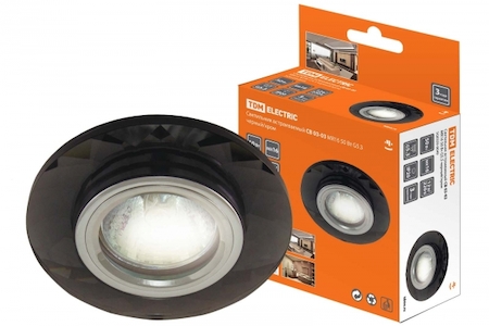 TDM ELECTRIC SQ0359-0049 Светильник встраиваемый СВ 03-03 MR16 50Вт G5.3 чёрный/хром TDM